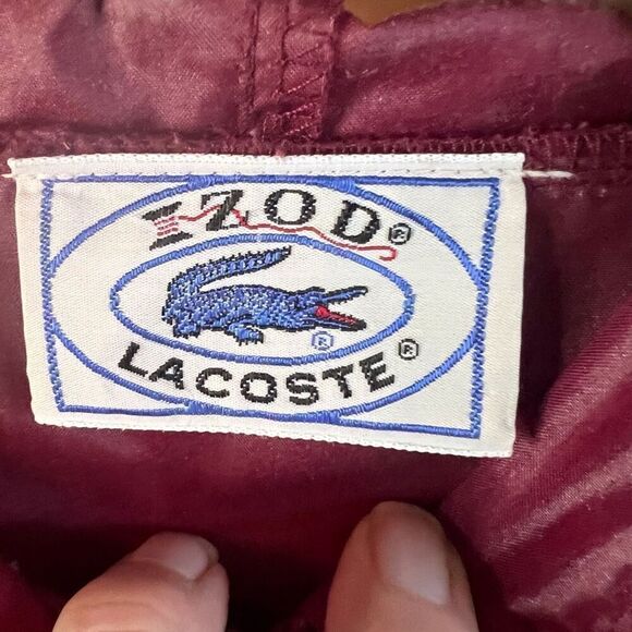 Vintage Mens Izod Lacoste Nylon Pullover Jacket with Pocket Light Size Large‎ - Picture 3 of 8